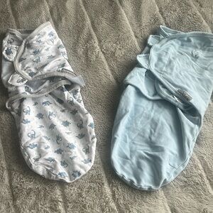 SwaddleMe, Sm/Md swaddles, blue/white, Great Condition, Smoke Free